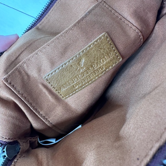 American Eagle Outfitters Tassel Crossbody Bag Brown Burgundy - Picture 4 of 11